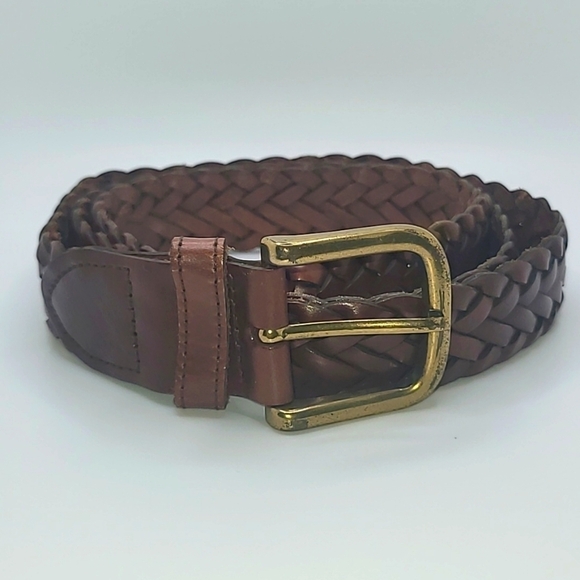 Genuine Leather Weaved Brown Belt Made in Guatemala - Picture 1 of 9